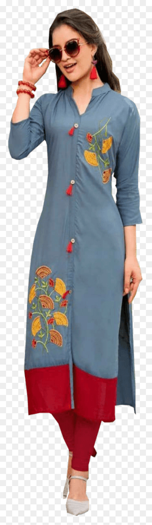 Women Solid Rayon A-Line Kurti (Mar