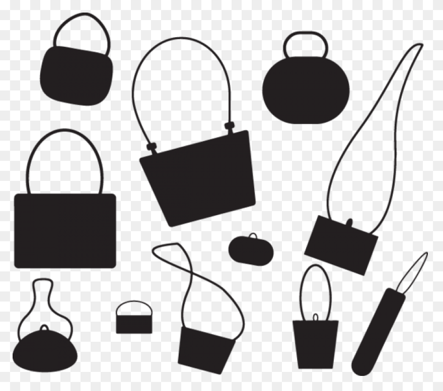 Ladies Bag Clipart Black And - Ladies Bag