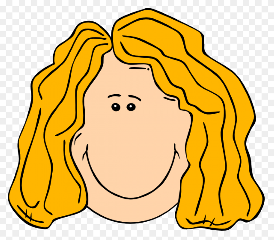 Smiling Brown Hair Lady Clip Art At