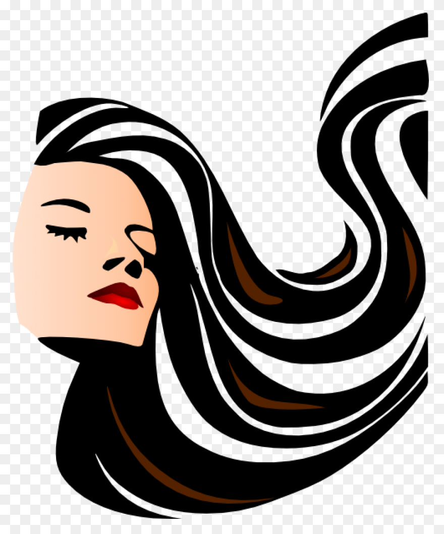 Smiling Brown Hair Lady Clip Art At