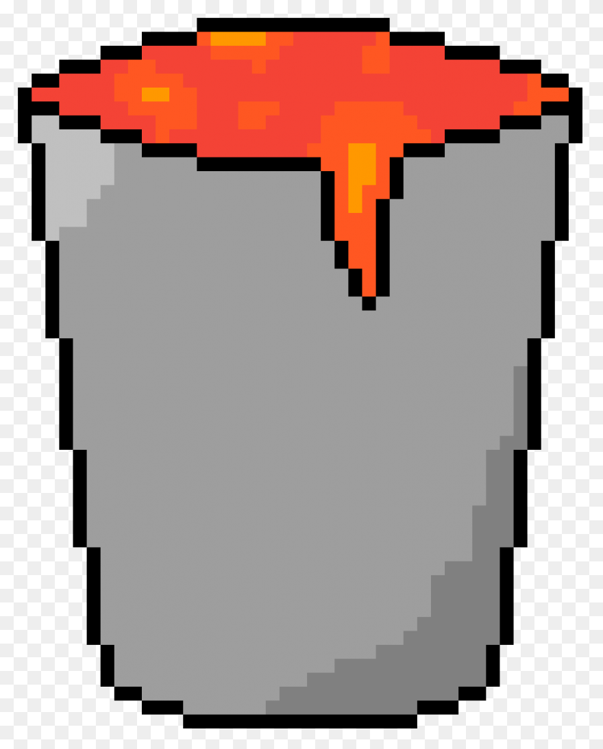 Lava Pixel Art Gemstone Clipart - Lava