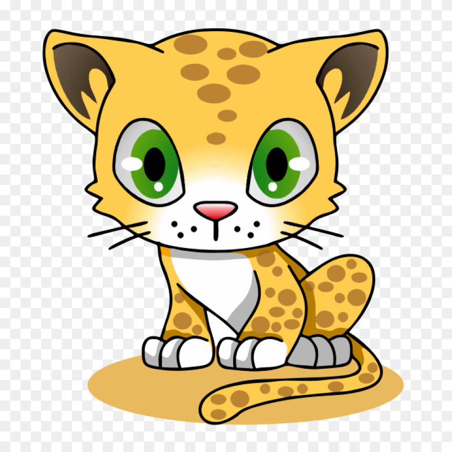 Sitting Leopard - ClipartFlare