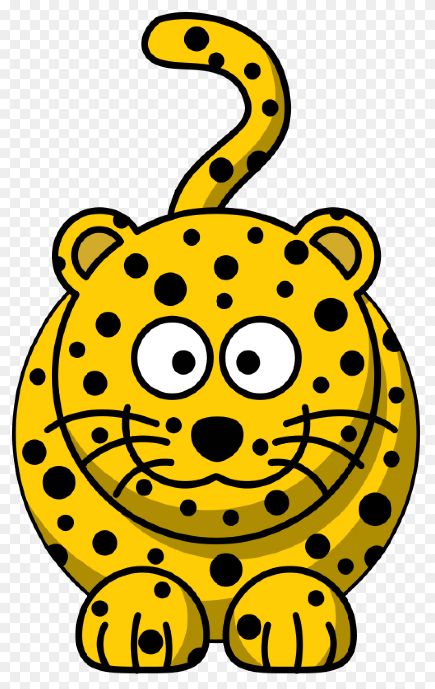 Sitting Leopard - ClipartFlare