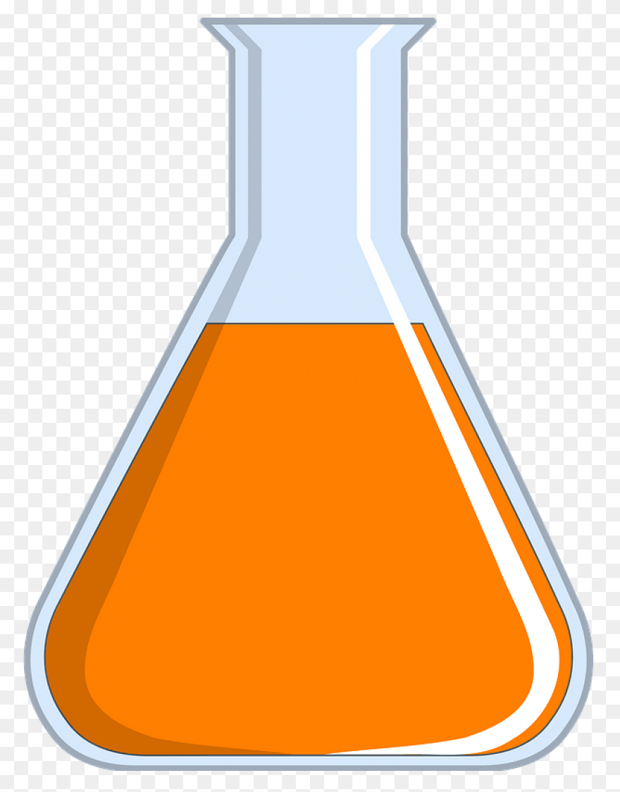 Distilling Flask Filled With Blue L
