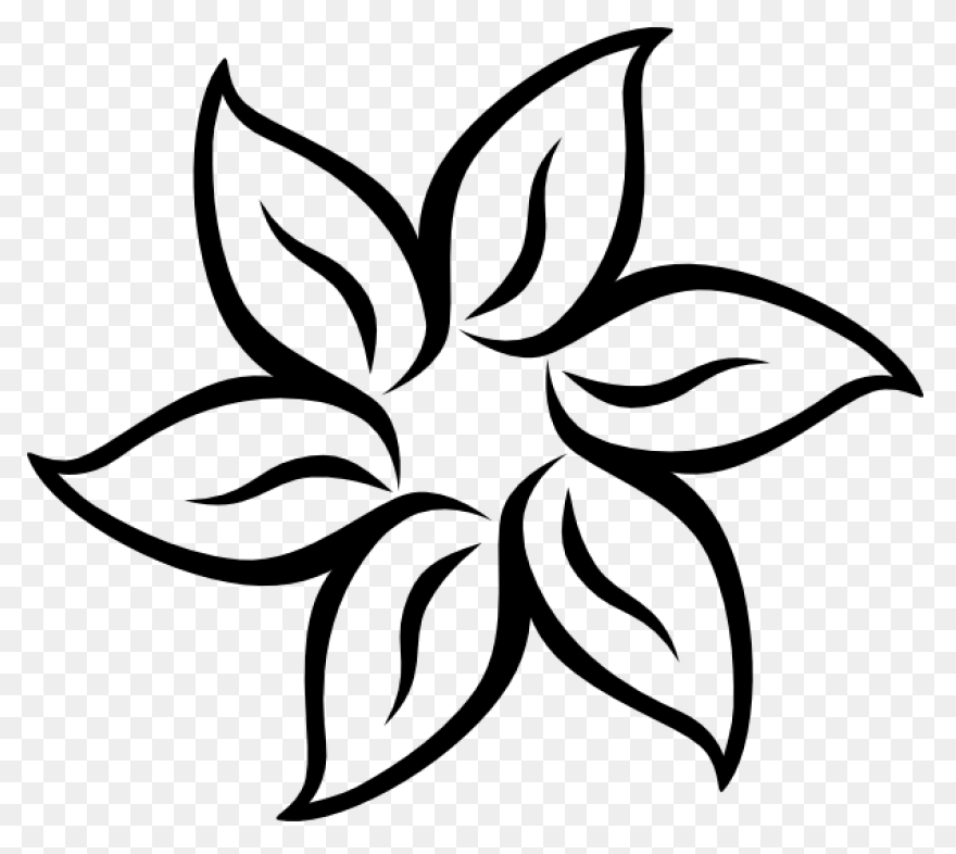 Easy Drawing Of Lily Clipart - Full