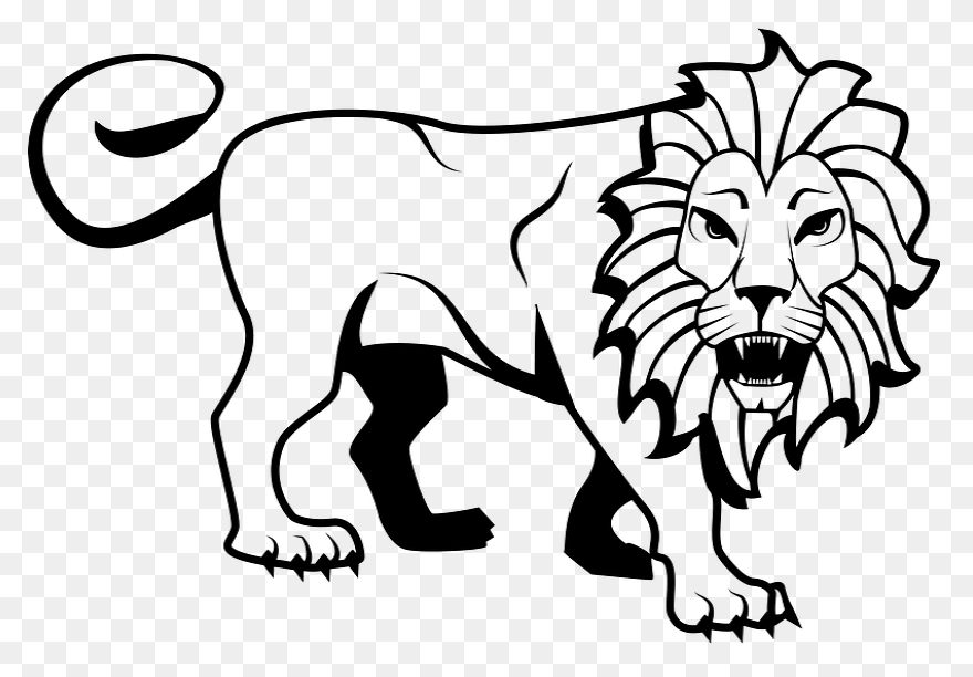 Lion Head Roaring PNG-WebP | Lion H
