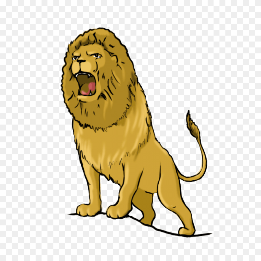 Lion Head Roaring PNG-WebP | Lion H