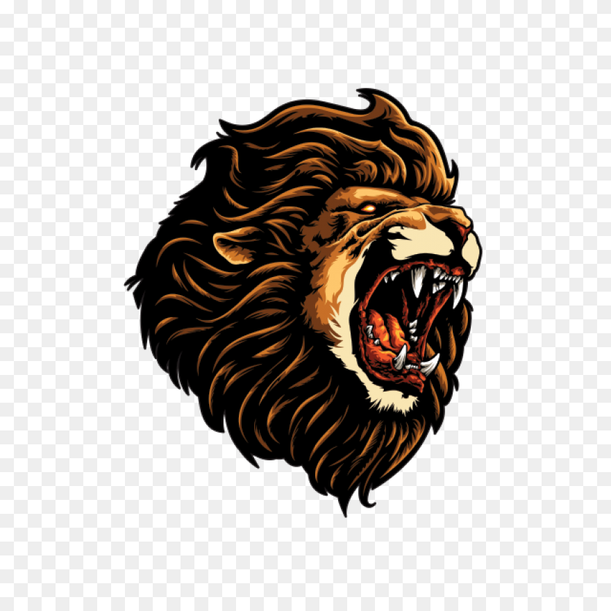 Lion Head Roaring PNG-WebP | Lion H