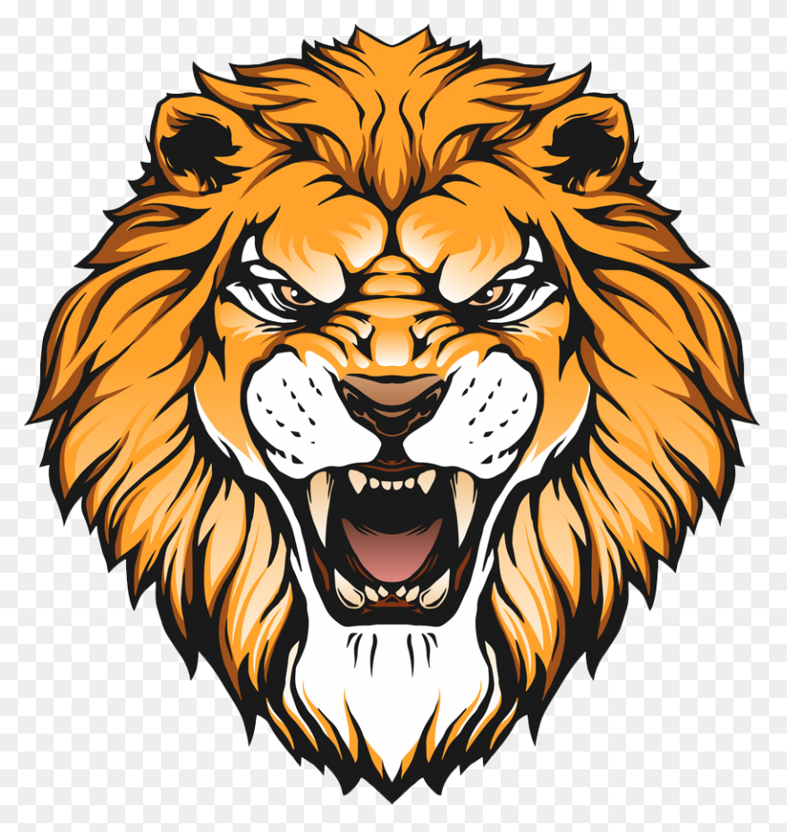 Lion Head Roaring PNG-WebP | Lion H