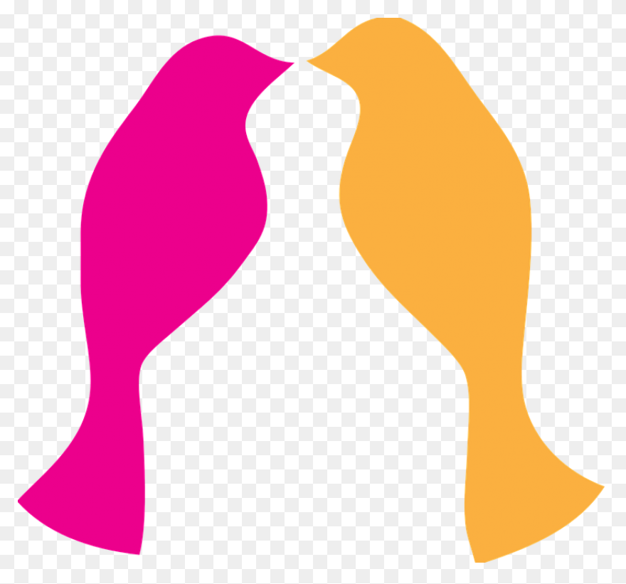 Vector Love Birds On Heart Swirly T