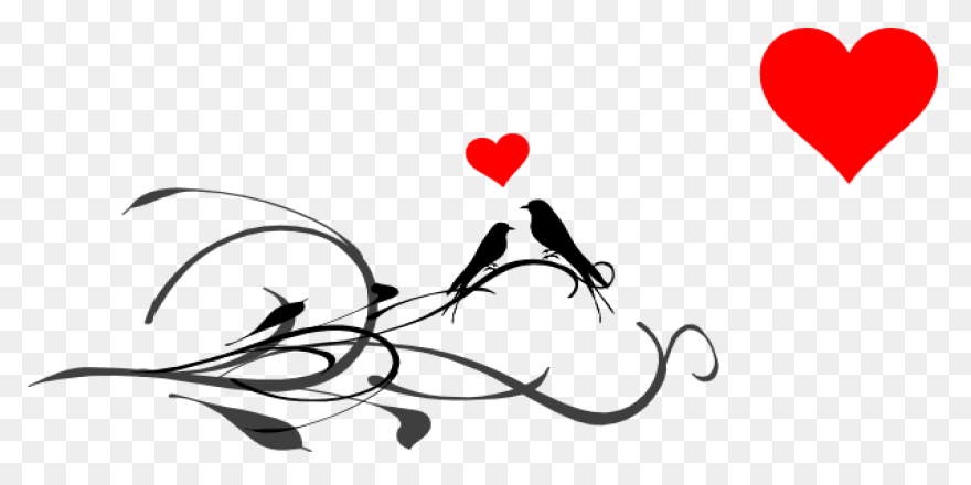 Vector Love Birds On Heart - Love Birds Vector