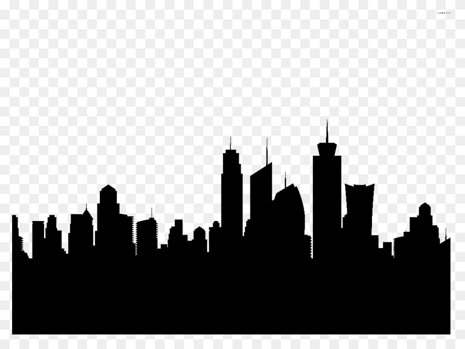 Los Angeles New York City Skyline W