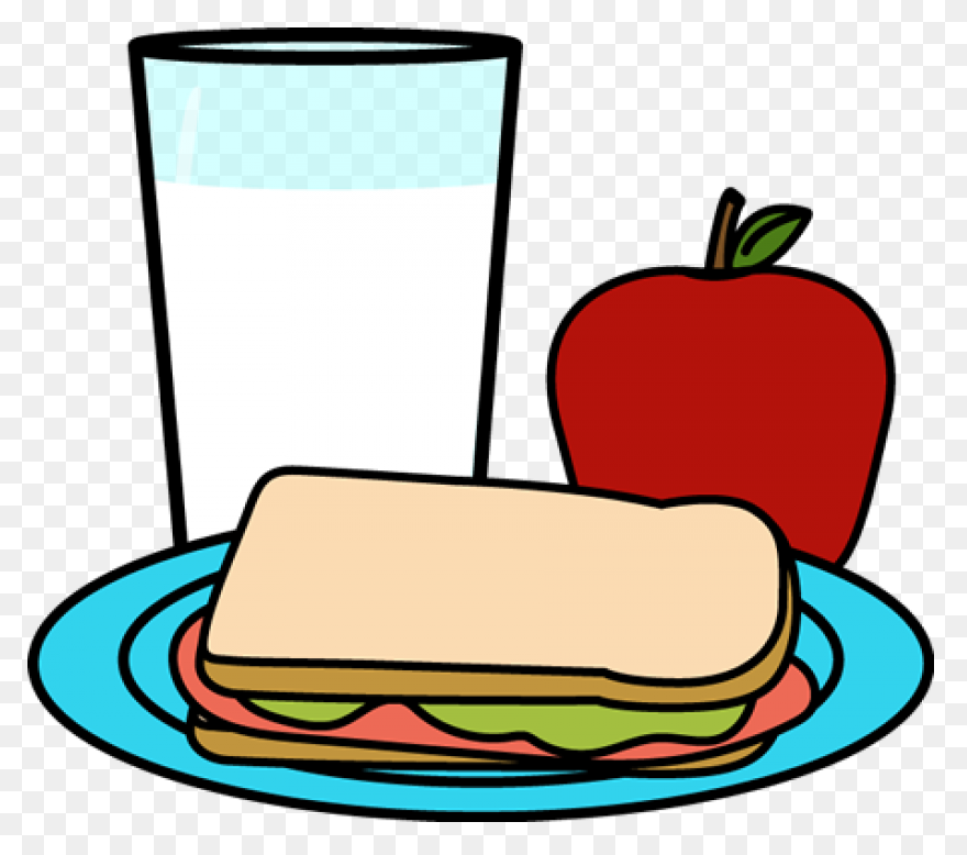 Drawing Of Lunch Bag With An Apple 