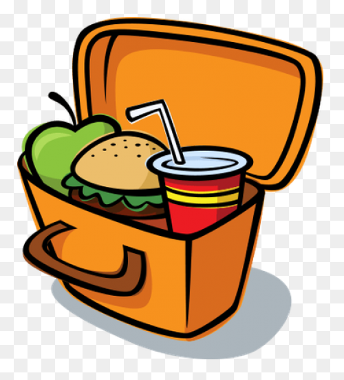 Drawing Of Lunch Bag With An Apple 