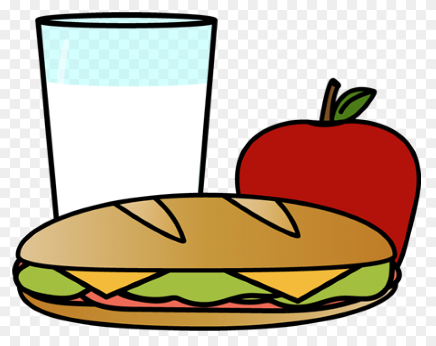 Drawing Of Lunch Bag With An Apple 