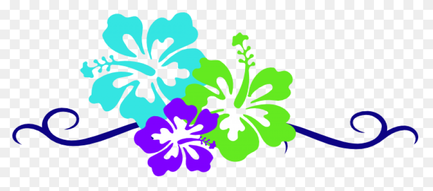 Luau Flowers Clipart Borders Free - Luau