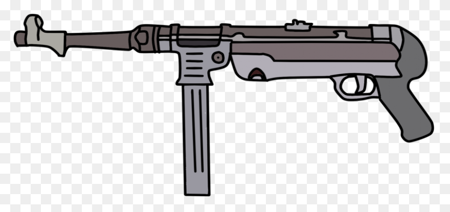 Collection Of Machine Drawing Cartoon - Machine Gun