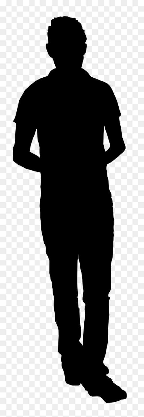 Free Man Standing Silhouette Vector