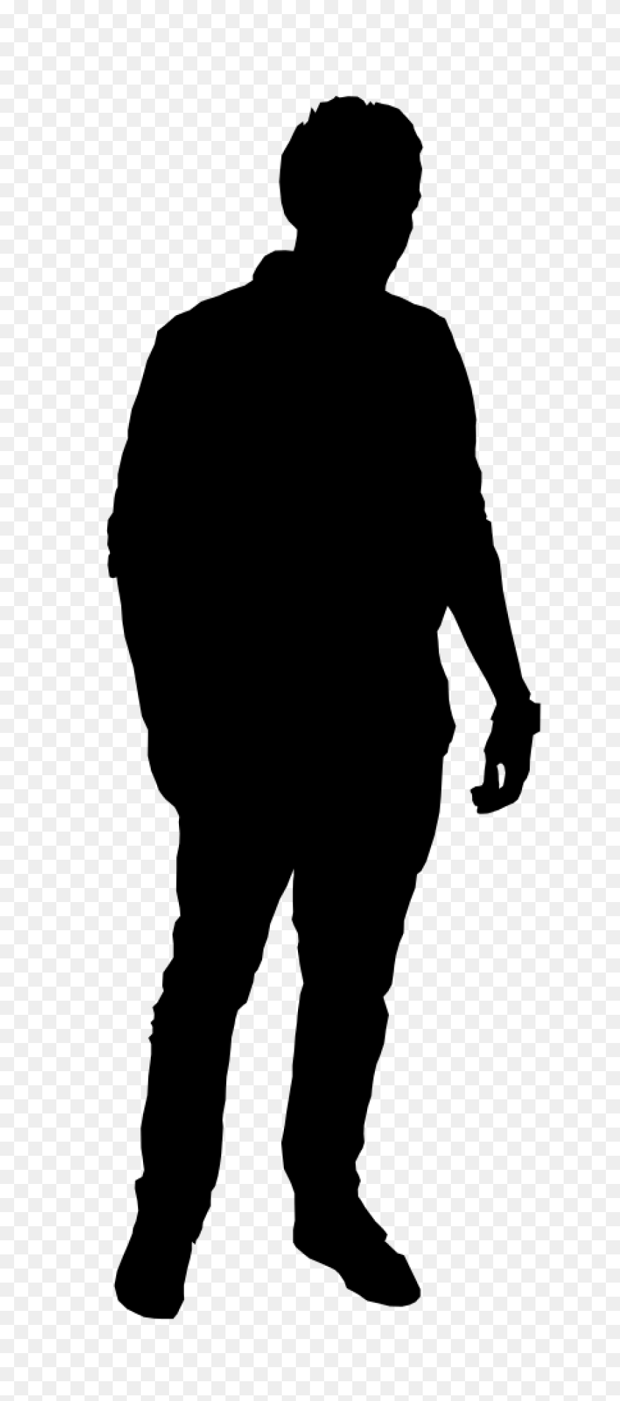 Free Man Standing Silhouette Vector