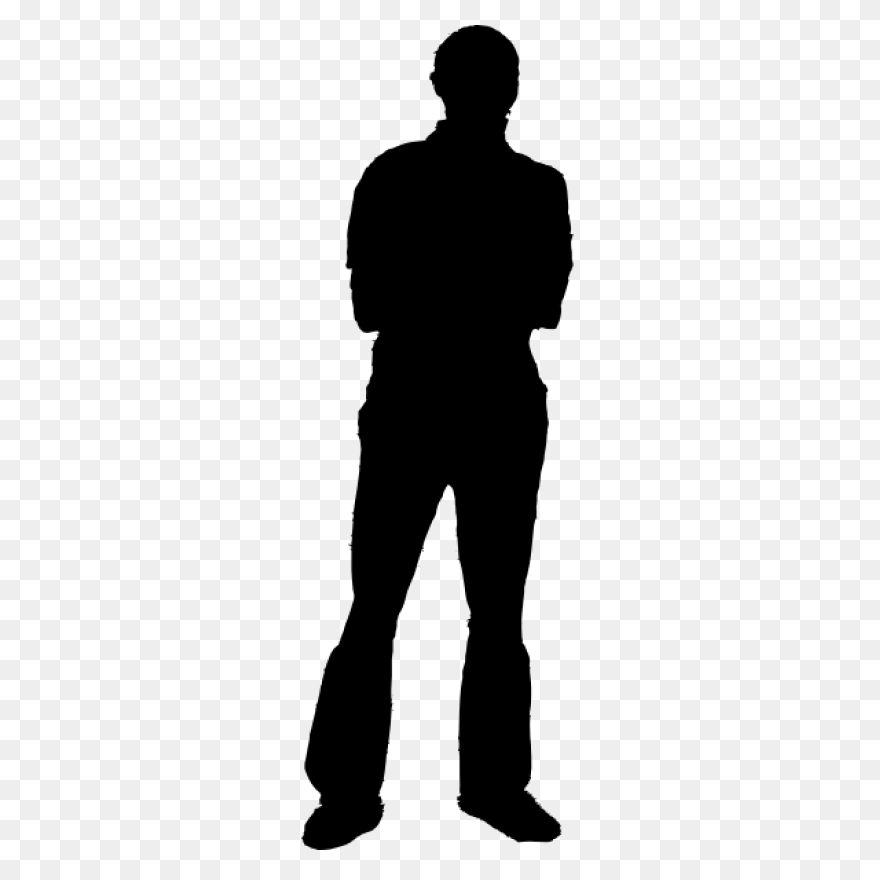 Free Man Standing Silhouette Vector