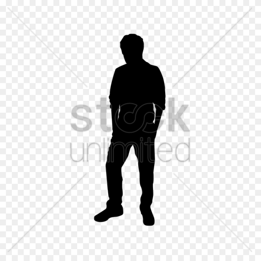 Free Man Standing Silhouette Vector