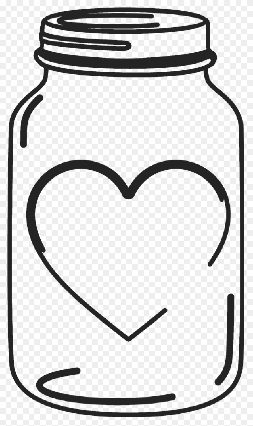 Mason Jar Stamp With Heart | Mason 