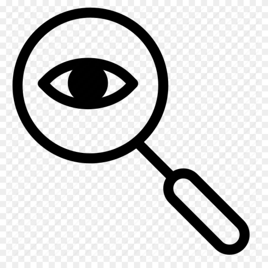 Eye Glass Magnifying Search Spyware - Magnifying Glass Icon