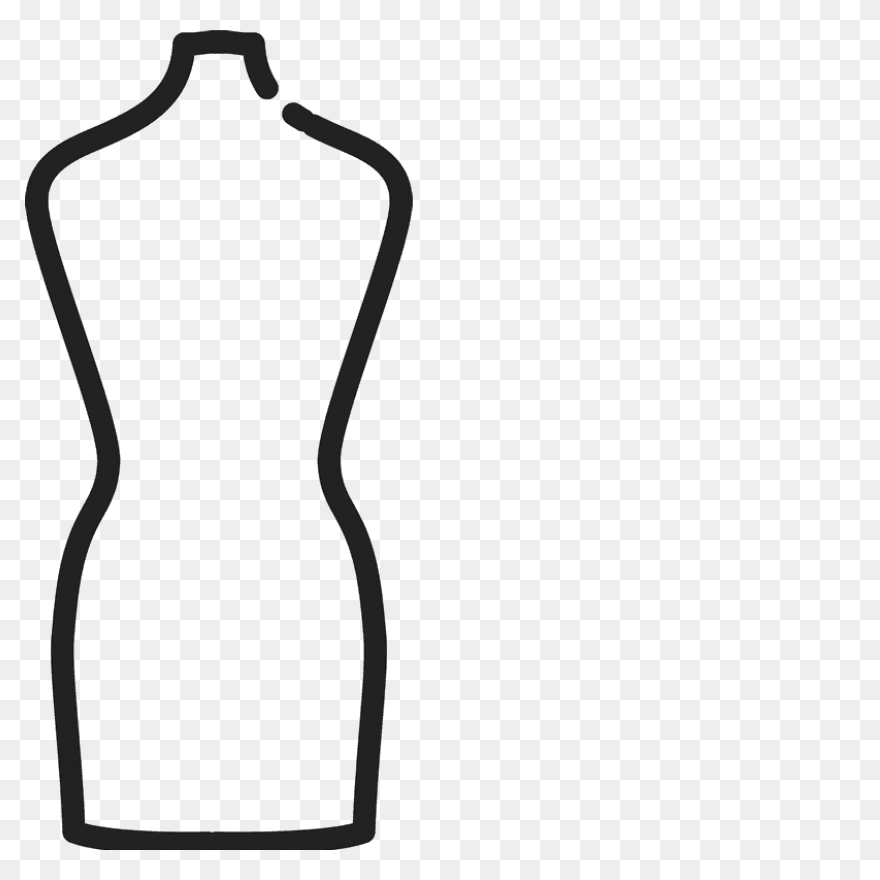 Sewing Mannequin Outline Rubber Stamp - Mannequin