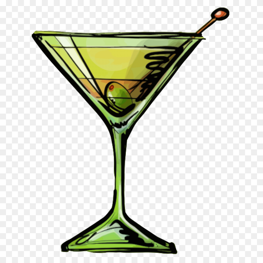 B-Day Party Olive Martini | Clipart