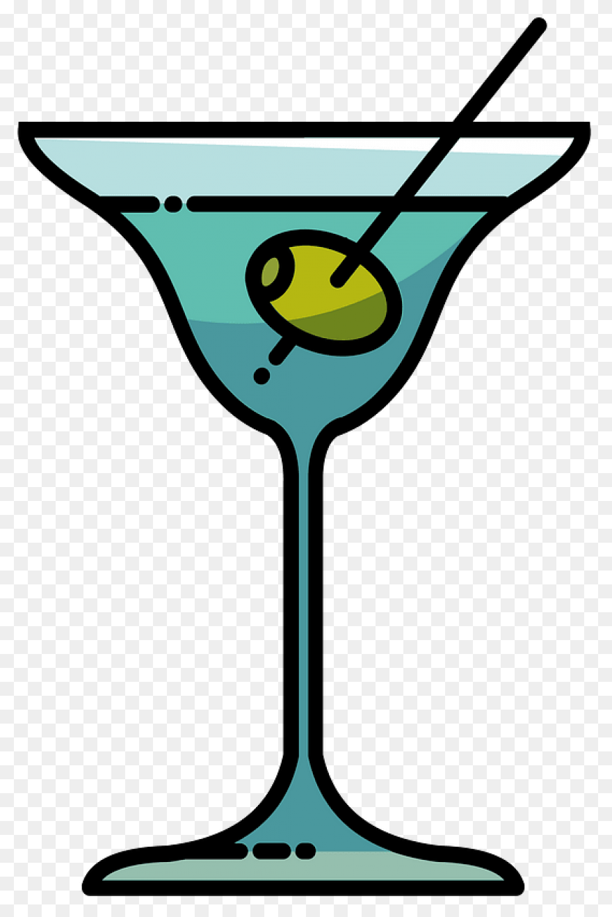 B-Day Party Olive Martini | Clipart
