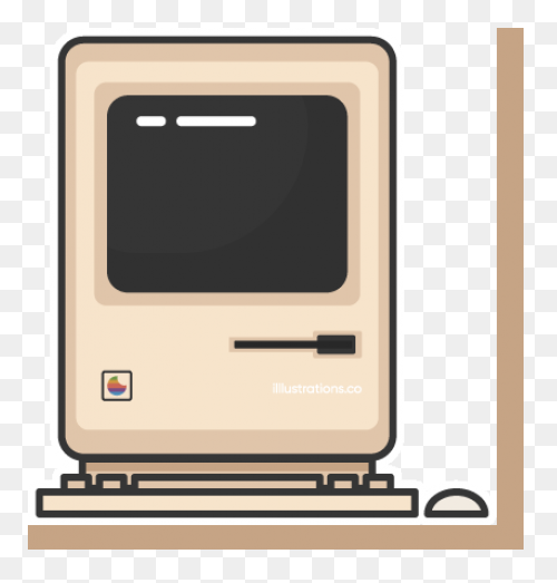 80S, Black And White, Computer, Des