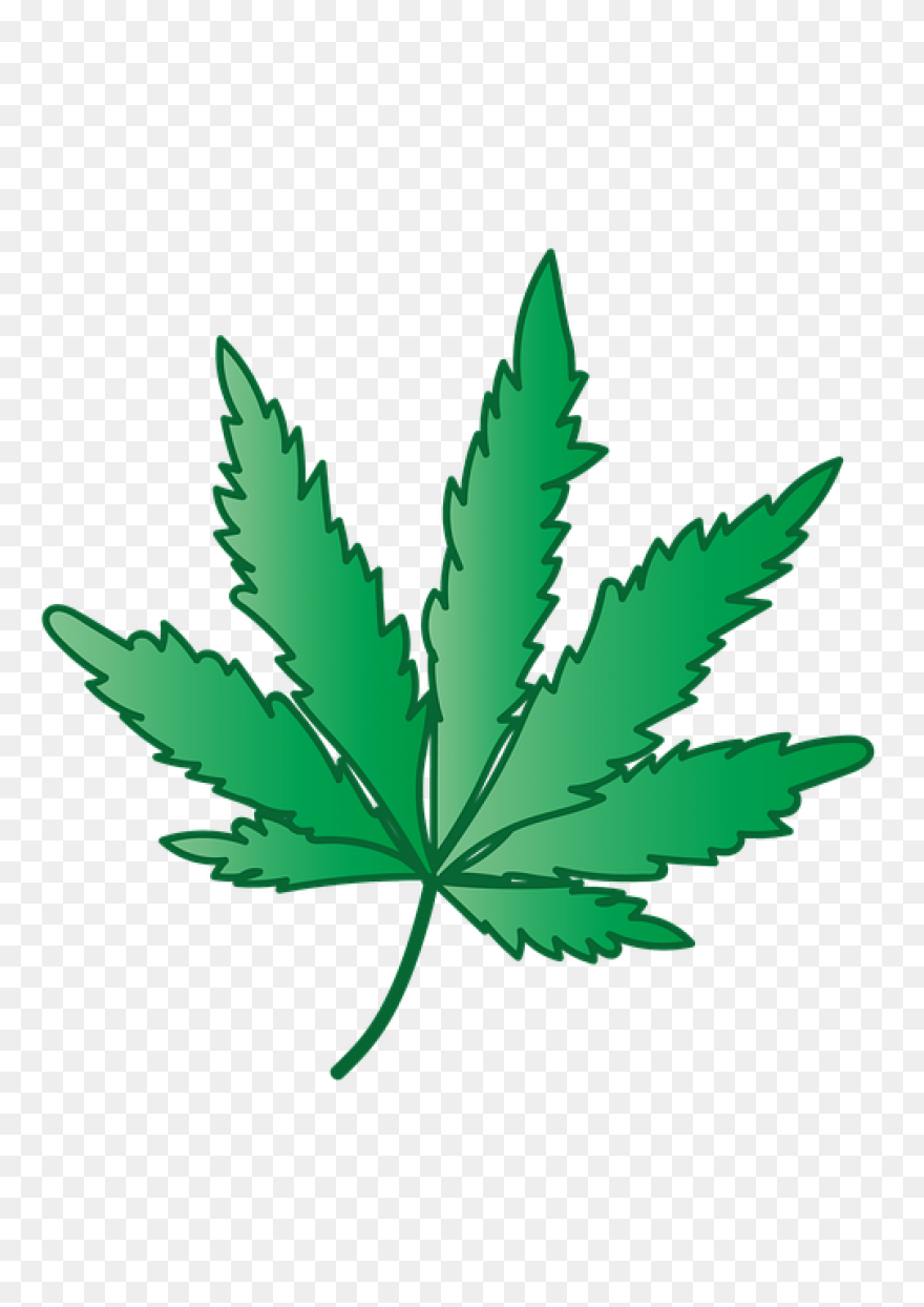 Weed Plant Cartoon - Marijuana Clip