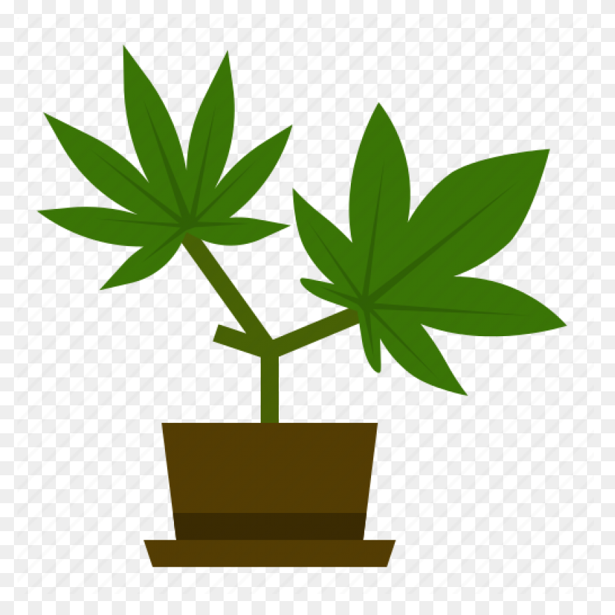 Weed Plant Cartoon - Marijuana Clip