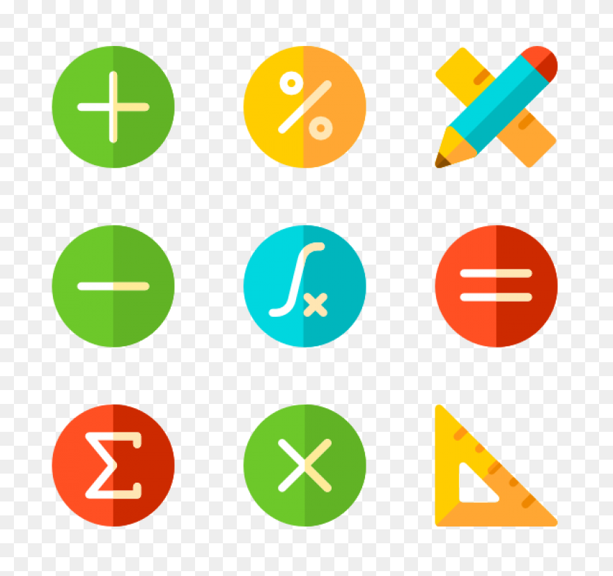 625 Icon Packs Of Shapes - Math Symbols