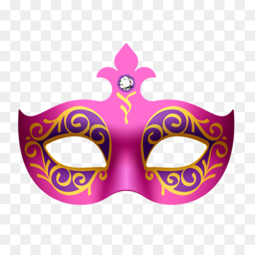 Metallic Masquerade Mask With Jewel