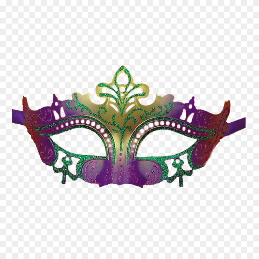 Metallic Masquerade Mask With Jewel
