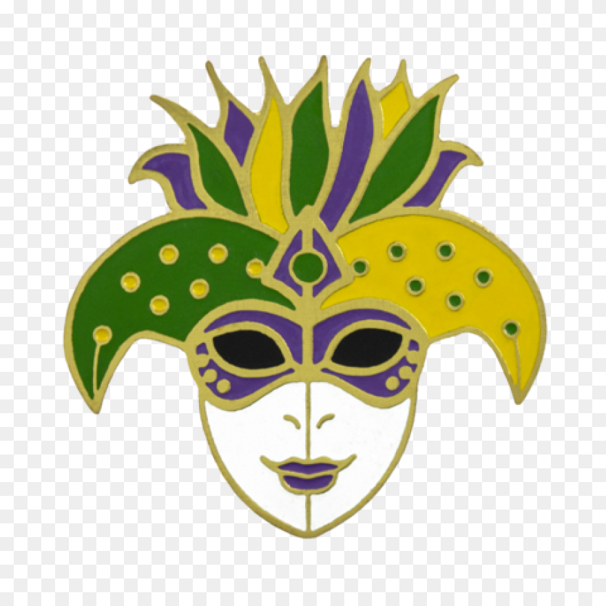 Mardi Gras Harlequin Mask Pin - Mardi Gras