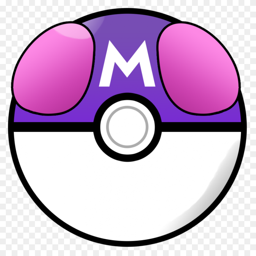 Pokeball Clipart Clear Background Pokemon - Master Ball