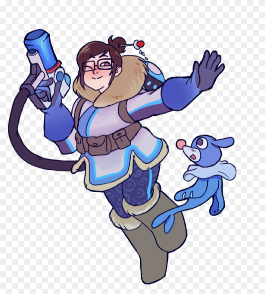 Mei And Popplio | Overwatch - Mei
