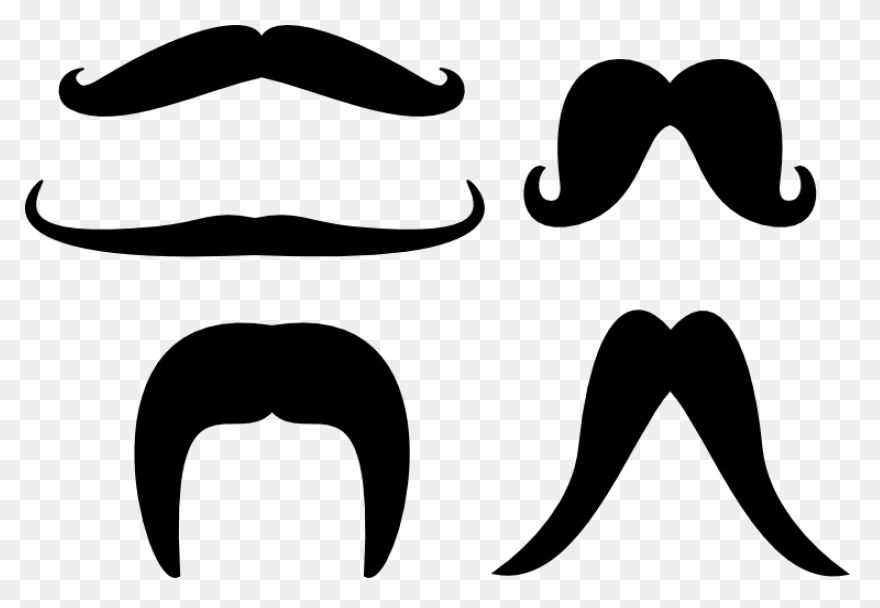 Mustache Clipart Twirly - Curly Mus