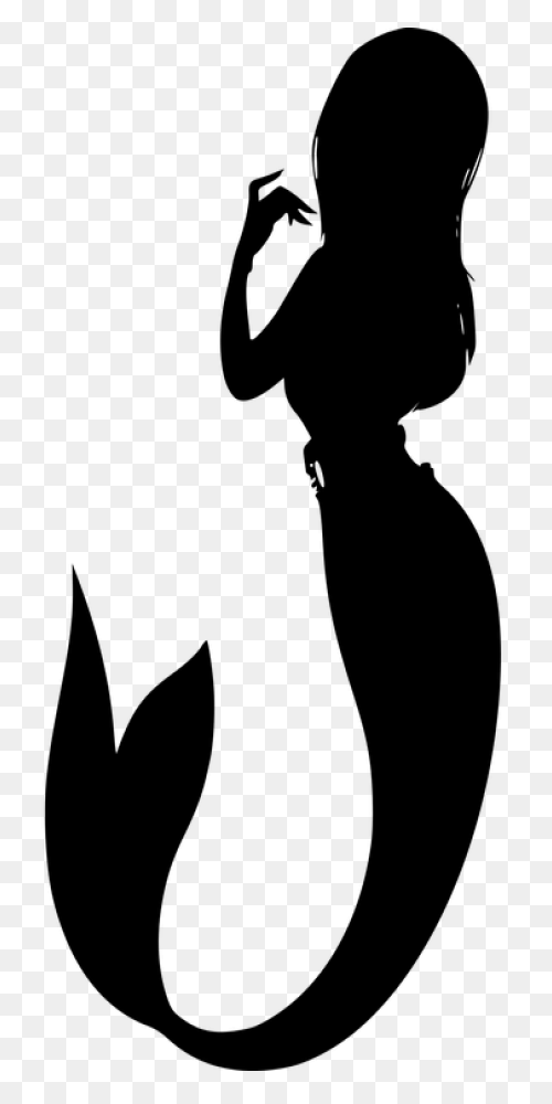 Silhouette Mermaid Tail Free Vector - Mermaid Tail
