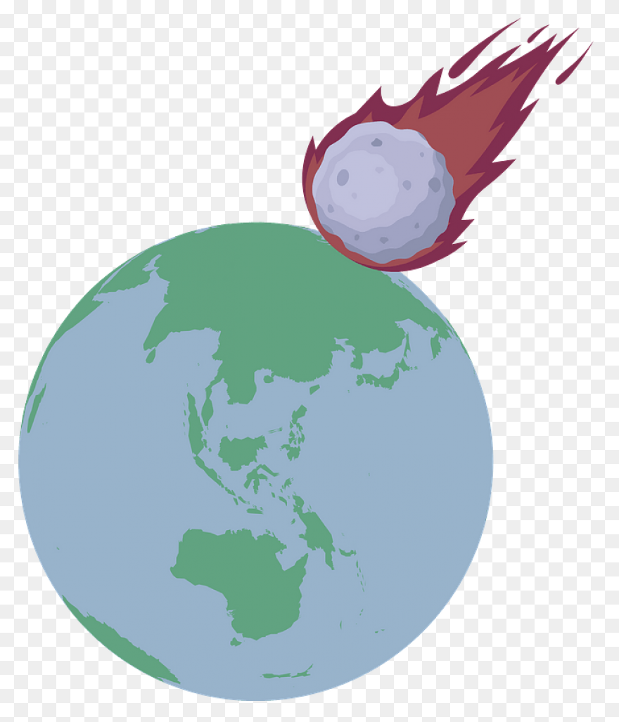 Meteor Falling On Earth Clipart. - Meteor