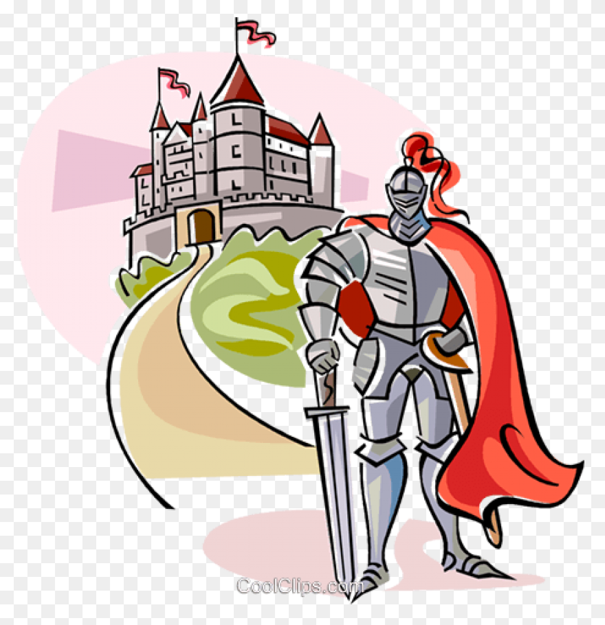 Medieval Knight With Castle Royalty - Medieval Knight
