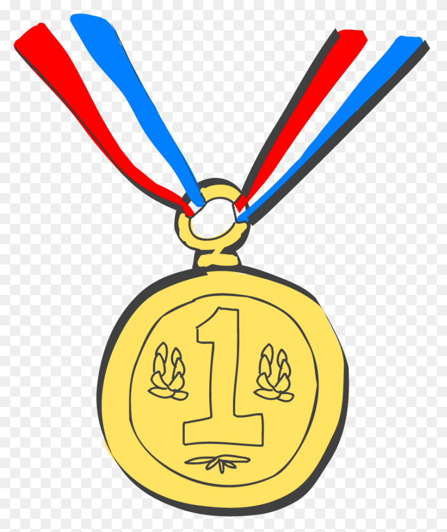 Gold Medal On A Black Background Fr