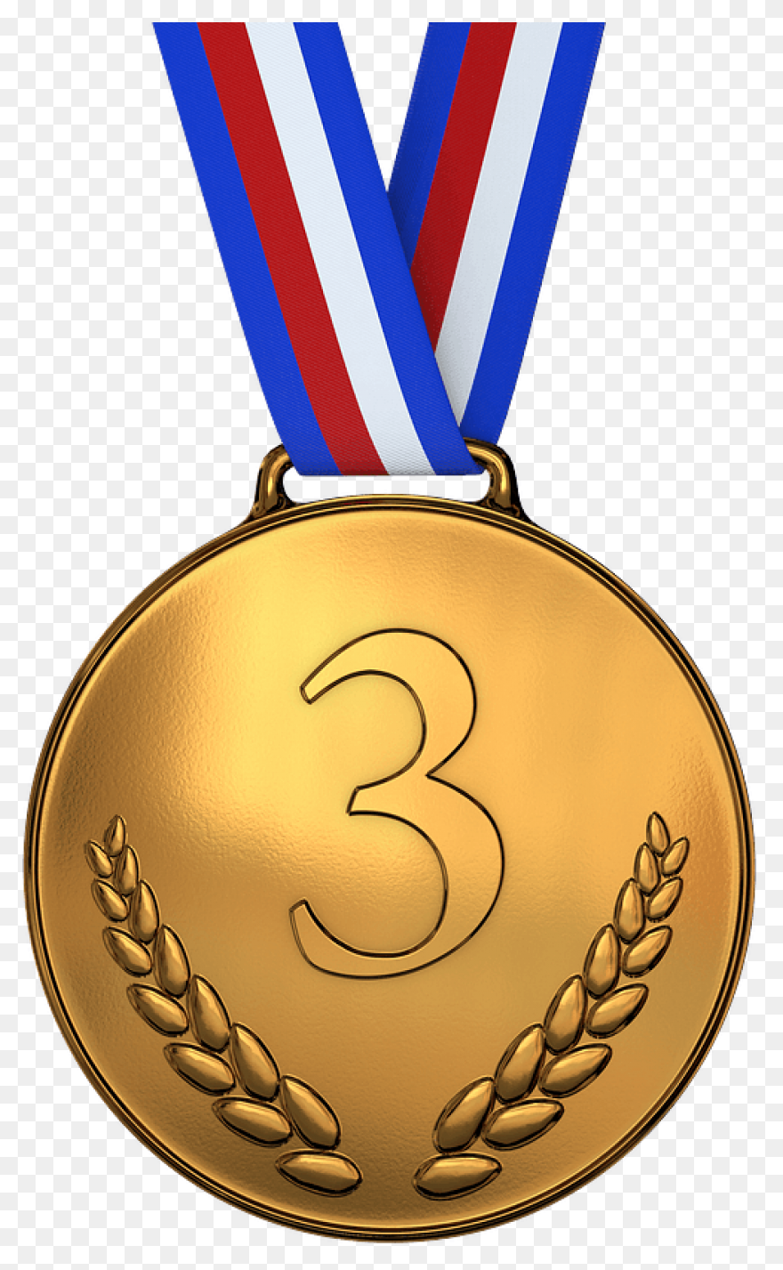 Gold Medal On A Black Background Fr