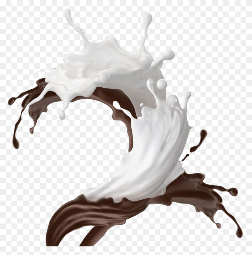 Chocolate Milk Splash Png Free - Milk Splash