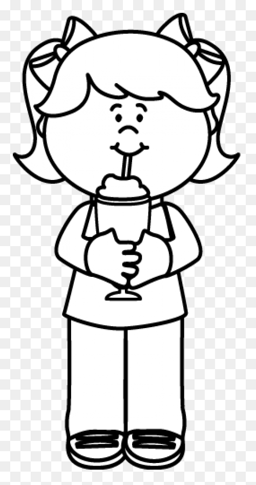 Milk Food Line Milkshake Clipart - 