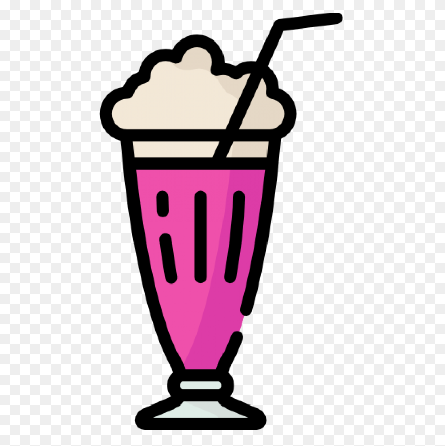 Milk Food Line Milkshake Clipart - 