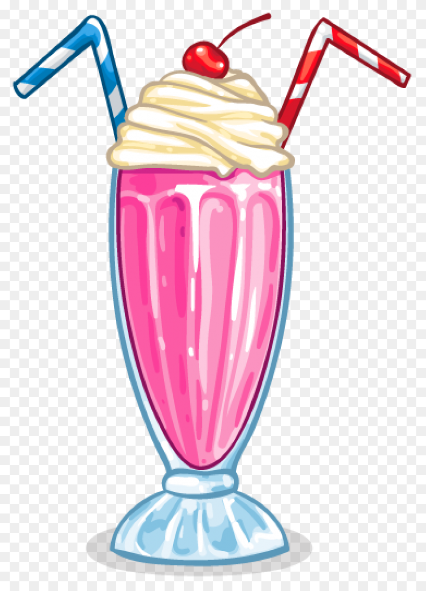 Milk Food Line Milkshake Clipart - 