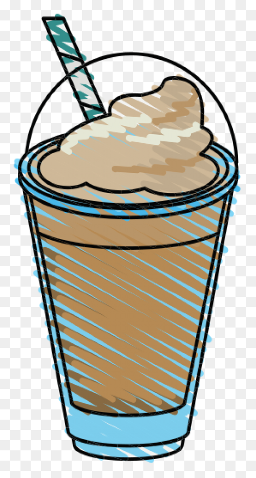 Milk Food Line Milkshake Clipart - 